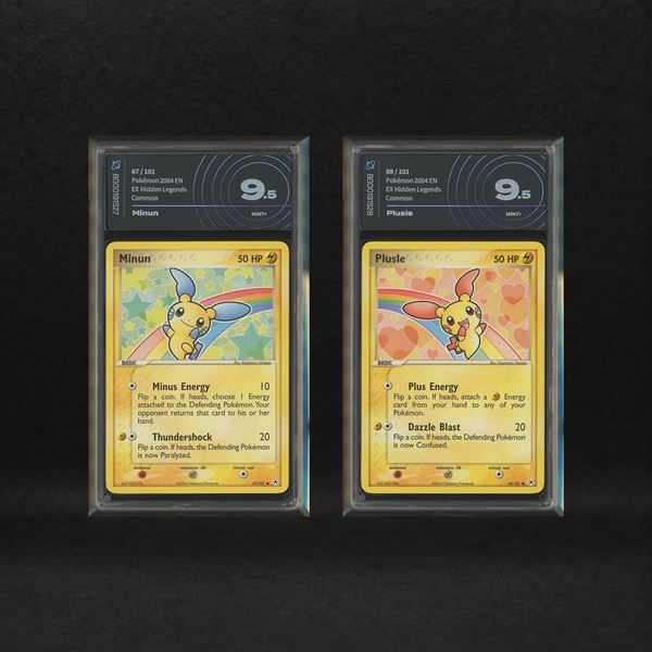 Cheering Pokémon Lot: Minun #67, Plusle #69, EX Hidden Legends [ENG]