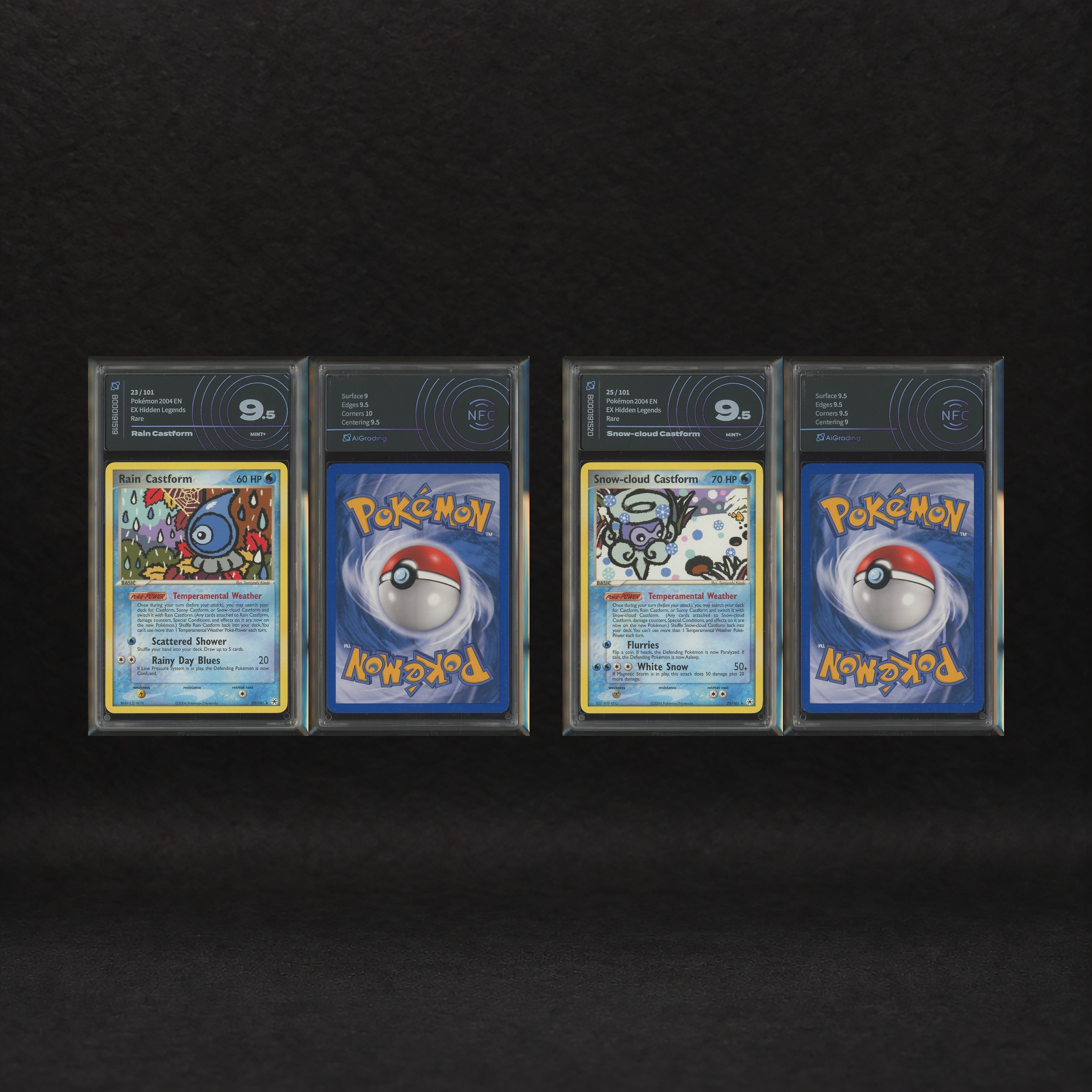 The Pokémon Company - Castform Weather Forms Lot: Rain Castform #23, Snow-cloud Castform #25, Sun...