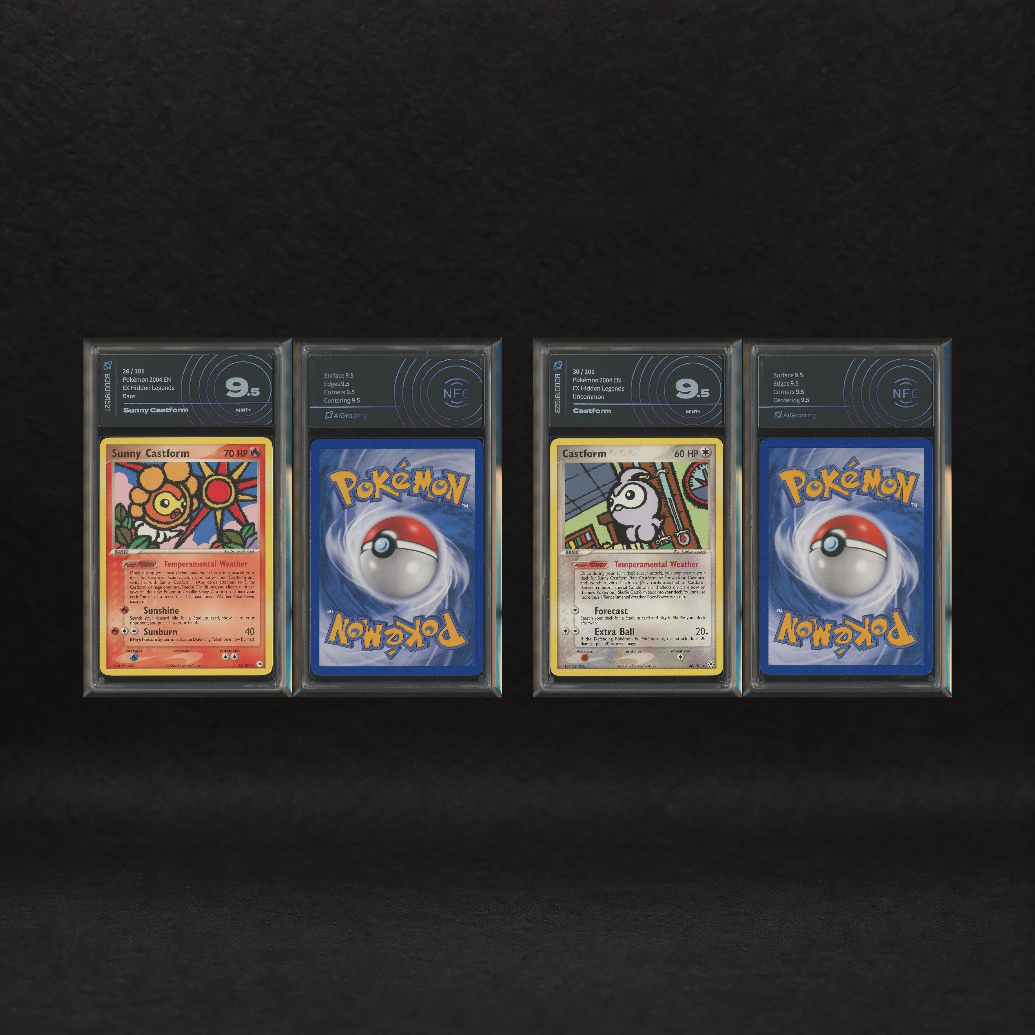 The Pokémon Company - Castform Weather Forms Lot: Rain Castform #23, Snow-cloud Castform #25, Sun...