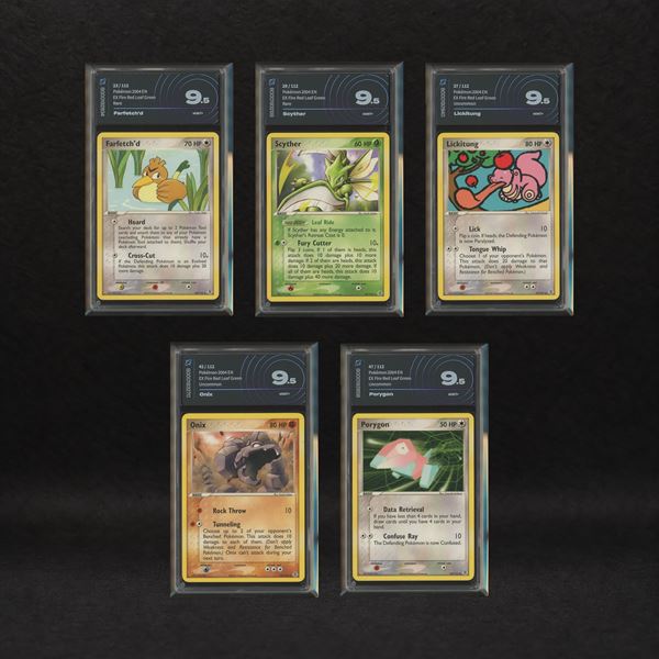 The Pokémon Company - Non-Evolving Kanto Lot: Scyther #29, Farfetch'd #23, Lickitung #37, Onix #42, Porygon #47, EX FireRed & LeafGreen [ENG]