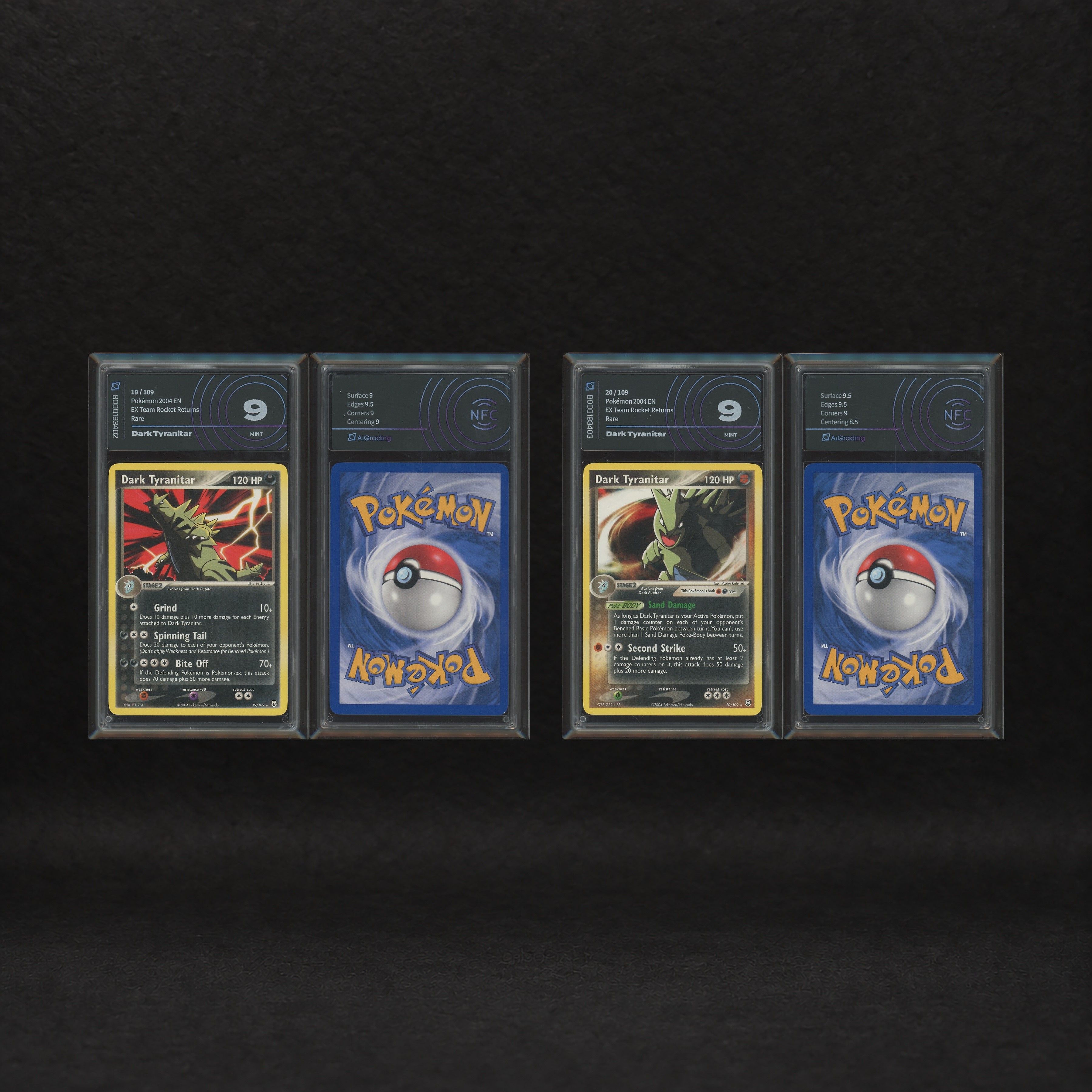 The Pokémon Company - Dark Rare Lot: Dragonite #15, Muk #16, Raticate #17, Sandslash #18, Tyranit...