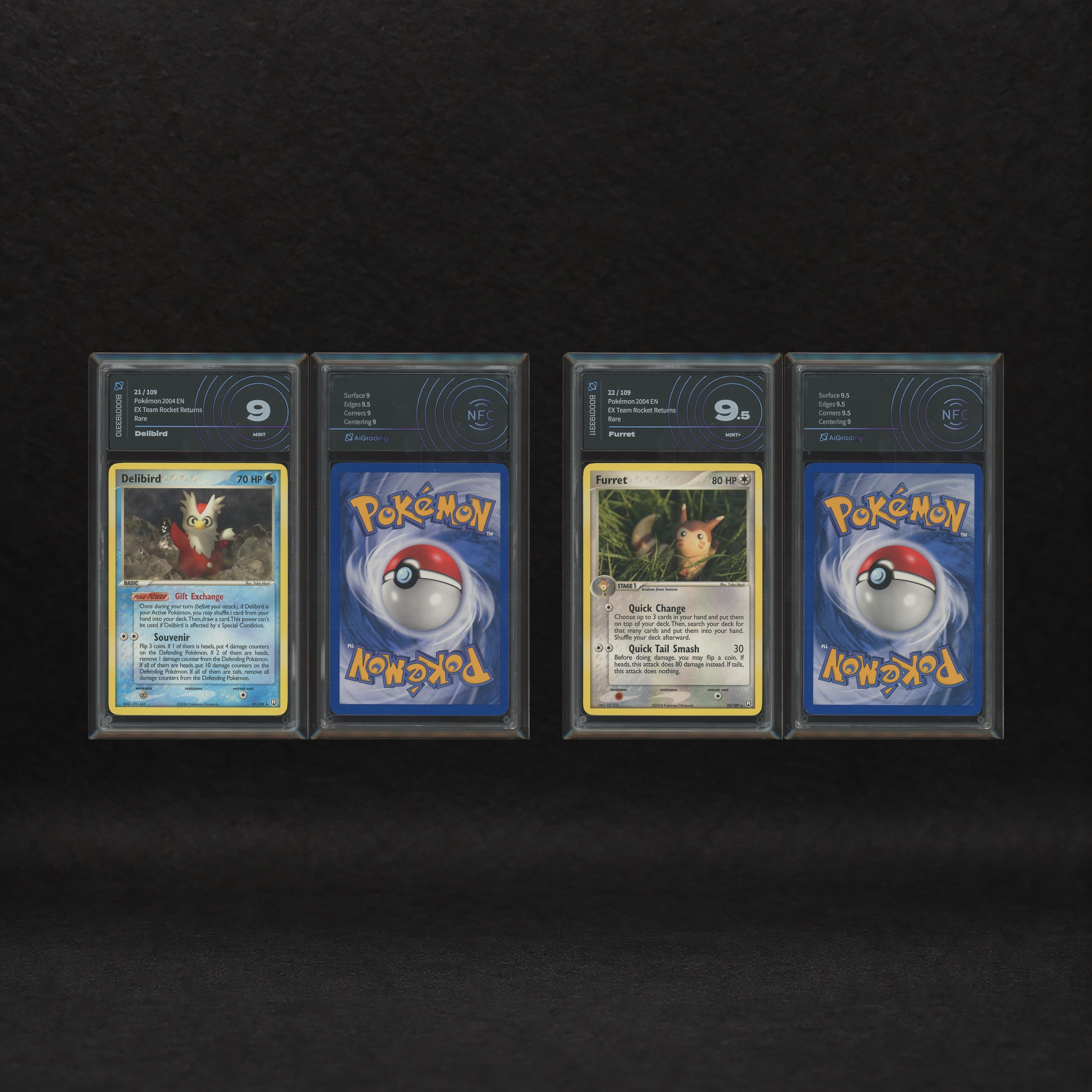 The Pokémon Company - Non-holo Rare Selection Lot: Delibird #21, Furret #22, Ledian #23, Magby #2...