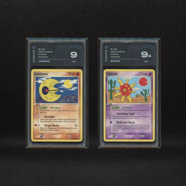 Lunatone #36 & Solrock #47 Celestial Pair Lot, EX Deoxys [ENG]