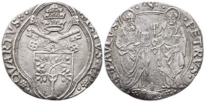 Sisto IV (1471-1484), Stato Pontificio. Viterbo, Grosso in argento