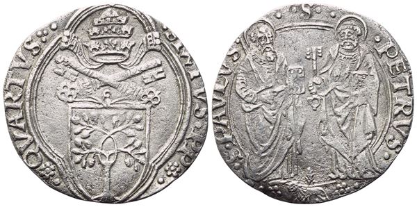 STATO PONTIFICIO. Viterbo. Sisto IV (1471-1484). Grosso; Ag (3 g; 25,2 mm)
