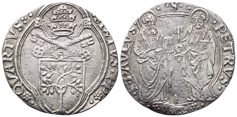 Sisto IV (1471-1484), Stato Pontificio. Viterbo, Grosso in argento