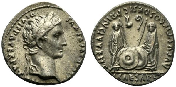Augustus (27 BC - AD 14), Denarius, Lugdunum, 2 BC - AD 3...