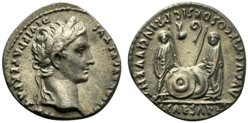 Augustus (27 Bc - Ad 14), Denarius, Lugdunum, 2 Bc - Ad 3...