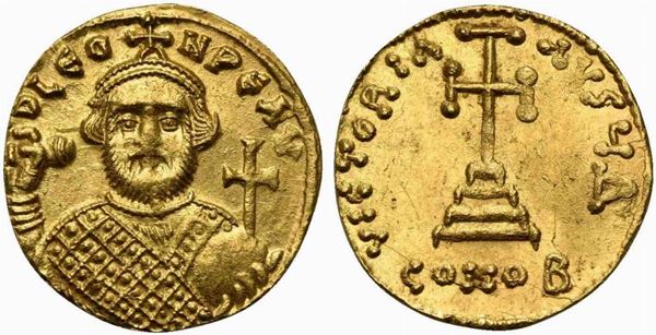 Leontios (695-698), Solidus, Costantinople, AD 695-697...