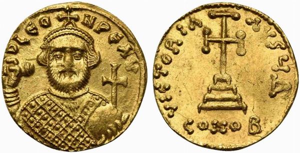 Leontios (695-698), Solidus, Costantinople, AD 695-697...