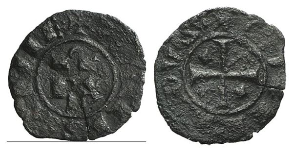 BRINDISI. Corrado I (1250-1254). Mezzo denaro. Mi (12mm, 0.25g). RX. R/ Cross; ...  - Asta Monete e medaglie moderne Italiane ed Estere - Bertolami Fine Art - Casa d'Aste