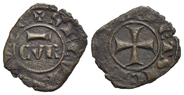 BRINDISI. Corrado II (1254-1258). Denaro. Mi (14 mm – 0,69 g – h 6). CVR entro ...