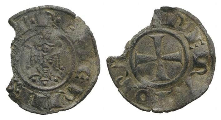 Messina. Regno di Sicilia. Federico II (1197-1250). Denaro. Mi (18mm – 0,55 G). Bb, Tondello Irre...