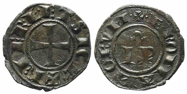 MESSINA. Regno di Sicilia. Federico II (1197-1250). Denaro. 1246. Bi (17 mm – 0...  - Asta Monete e medaglie moderne Italiane ed Estere - Bertolami Fine Art - Casa d'Aste