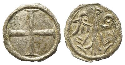 Messina. Regno di Sicilia. Federico II (1197-1250) Mezzo Denaro. 1220-1250. Bb