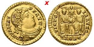 Valens (364-378), Solidus, Treveri, Ad 367-374...