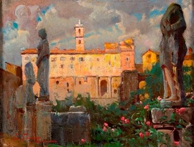 Veduta con il Campidoglio