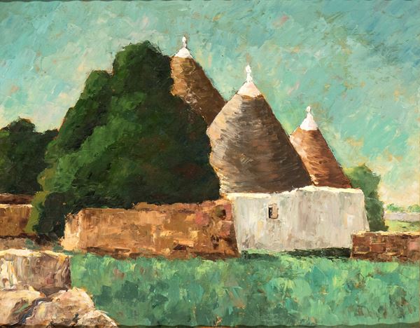 CESARINA GUALINO - Paesaggio con trulli