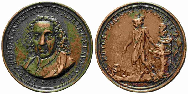 FIRENZE. Pietro Andrea Andreini (1650-1729) Medaglia 1727 (64 mm.) (opus: A. So...  - Asta Monete e medaglie moderne Italiane ed Estere - Bertolami Fine Art - Casa d'Aste