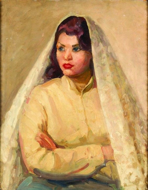 NINO BERTOLETTI : La sposa, 1941...  - Auction ARTE MODERNA E CONTEMPORANEA DAL XIX AL XXI SECOLO Con una sezione dedicata all’arte a Roma tra le due guerre - Bertolami Fine Art - Casa d'Aste