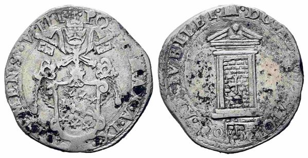 ROMA. Stato Pontificio. Clemente VIII (1592-1605). Testone A/ IX. Ag (9,27 g). ...  - Asta Monete e medaglie moderne Italiane ed Estere - Bertolami Fine Art - Casa d'Aste