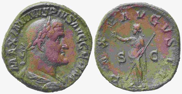 Maximinus I (235-238), Sestertius, Rome, AD 236-238; AE (g 18,35; mm 30; h 11);...