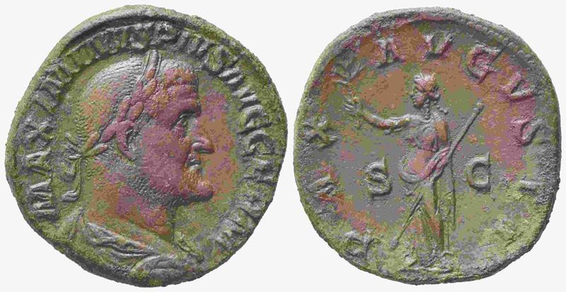 Maximinus i (235-238), Sestertius, Rome, Ad 236-238; Ae (g 18,35; MM 30; H 11);...