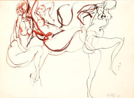 RENATO GUTTUSO
Bagheria, 1911 - Roma, 1987 : Nudi, 1957...  - Asta Arte Moderna e Contemporanea, Pop Art, Grafica & Multipli d'Autore - Bertolami Fine Art - Casa d'Aste