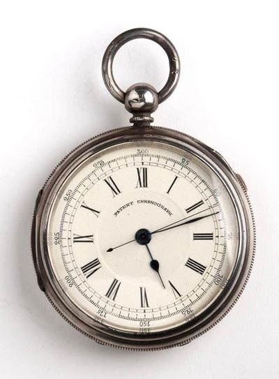 Orologio da Tasca Vittoriano Inglese in Argento, Cronografo 1/5 Centre Seconds - Chester 1882