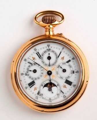 Moonphase calendar pocket watch, Swiss 1900 circa...