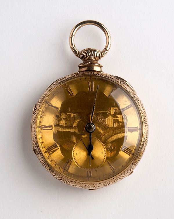 JOSEPH JOHNSON: English Georgian 18k gold verge fusee pocket watch - Liverpool 1820-1830