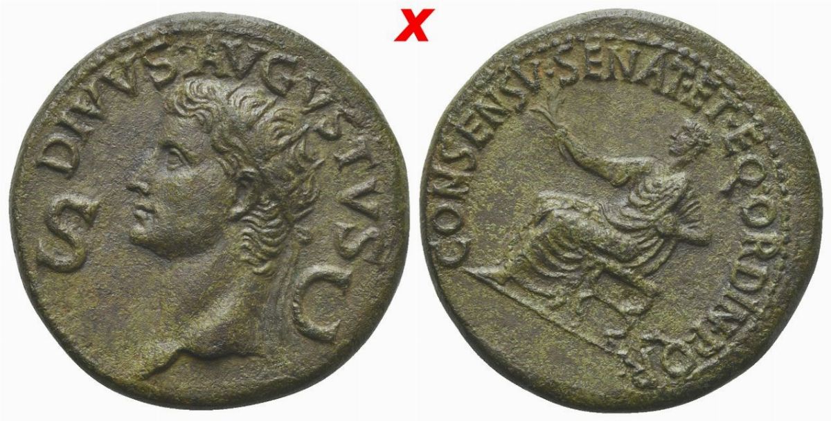 Divus Augustus, Dupondius Struck Under Caligula, Rome, Ad 37-40...