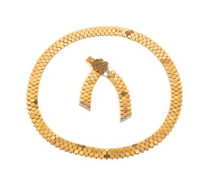 Collana Trasformabile in Oro e Diamanti - Anni '40