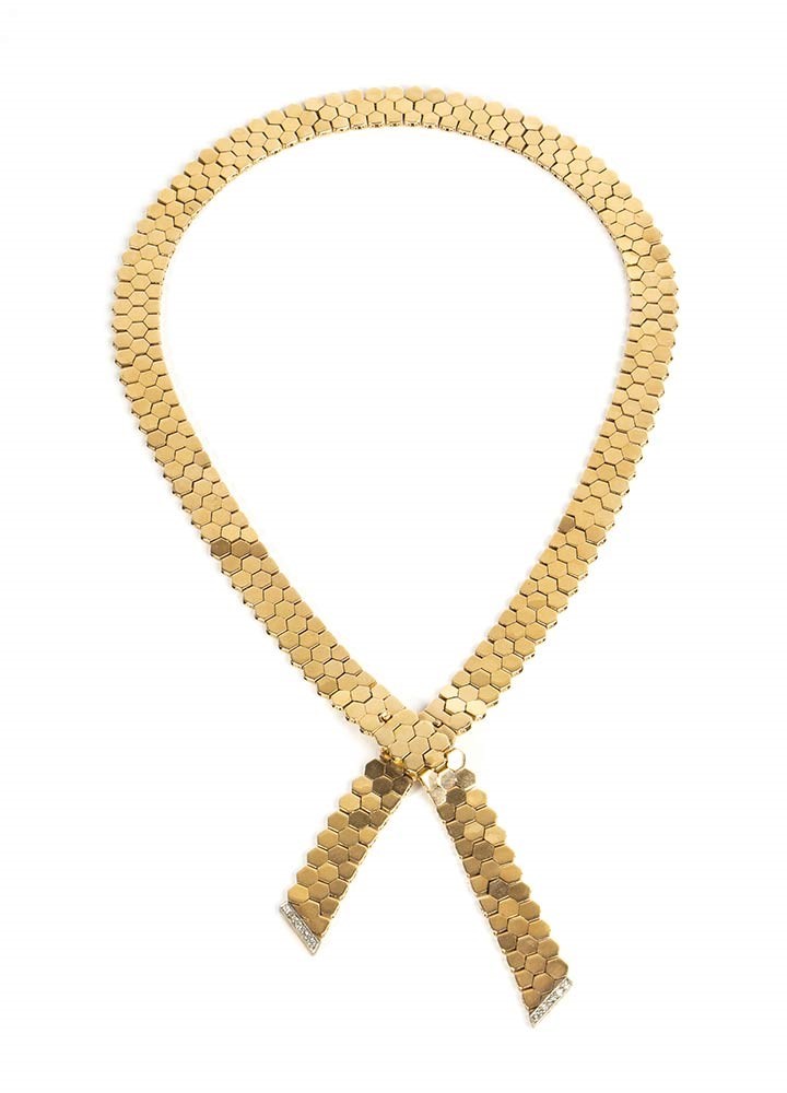 Collana Trasformabile in Oro e Diamanti - Anni '40...