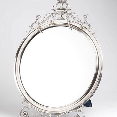Specchiera Edoardiana Inglese in Argento - Londra 1910, Maestri Argentieri William Comyns & Sons