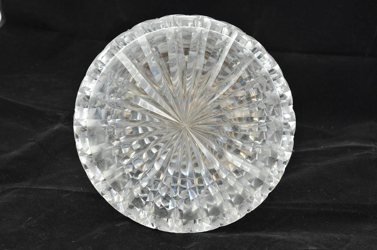 Caraffa Vittoriana Inglese in Cristallo e Argento - Birmingham 1890, Maestri Ar...