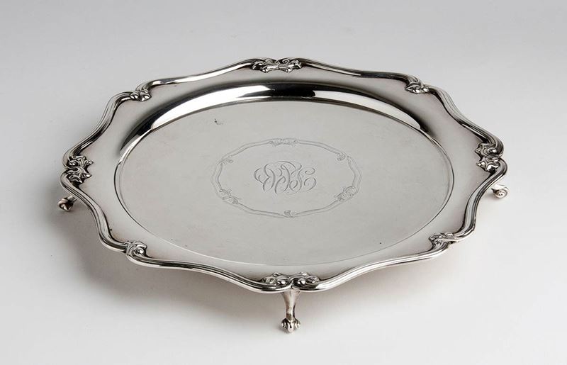 Robert & Belk. - Salver Edoardiano Inglese in Argento - Sheffield 1905, Maestri Argentieri Robert...
