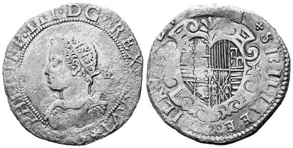 NAPOLI. Regno di Napoli. Filippo III di Spagna (1598-1621). Mezzo ducato 1609. ...