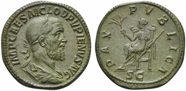 Pupienus (238), Sestertius, Rome, April - June AD 237...