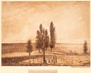 Giovan Battista Silvestri (firenze, 1796 - 1873) - Chiostro della Certosa in Roma, 1836