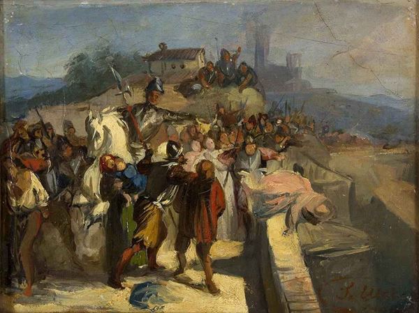 STEFANO USSI
Firenze, 1822 - 1901 - L’assedio di Firenze...