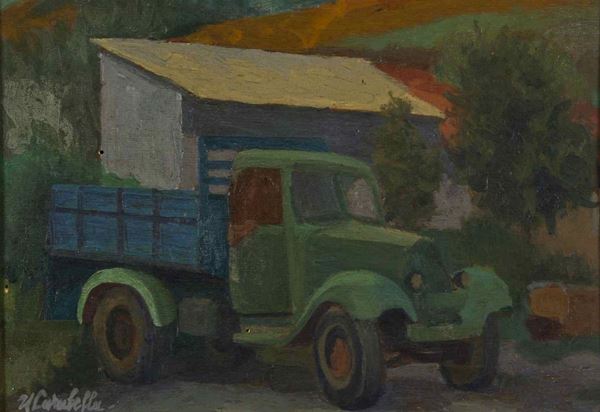 UMBERTO CARABELLA
Paliano di Frosinone, 1912 - ? - Paesaggio con furgone...