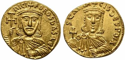 Nikephoros i With Staurakios (802-811), Histamenon Nomisma, Constantinople, Ad ...