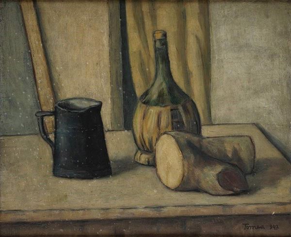 FIORENZO TOMEA
Zopp&#232; di Cadore, 1910 - Milano, 1960 : Fiasco, 1947...  - Asta ARTE MODERNA E CONTEMPORANEA DAL XIX AL XXI SECOLO Con una sezione dedicata all’arte a Roma tra le due guerre - Bertolami Fine Art - Casa d'Aste