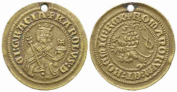 FRANCIA. Medaglia Carolingia XIX/XX sec. Carlo Magno. Ottone (37,28 mm – 26,95 ...