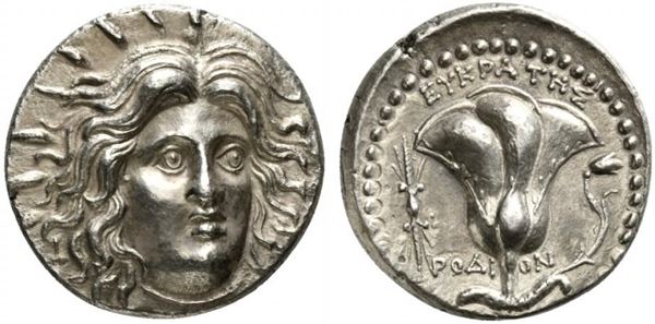 Islands of Caria, Rhodes, Tetradrachm struck under magistrate Eukrates, ca. 229...