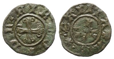 Fermo. Governo Autonomo (1220-1352). Picciolo. Cu (0,57 G). Cni Tav XVIII. R. Bb