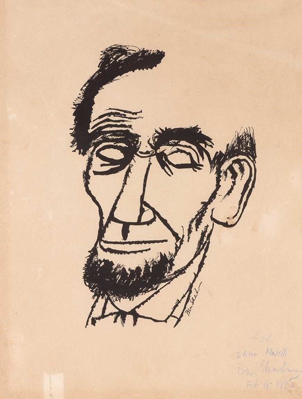 Ben Shahn
Kovno, 1898 - New York, 1969 : Ritratto di Lincoln...  - Auction Arte Moderna e Contemporanea, Pop Art, Grafica & Multipli d'Autore - Bertolami Fine Art - Casa d'Aste