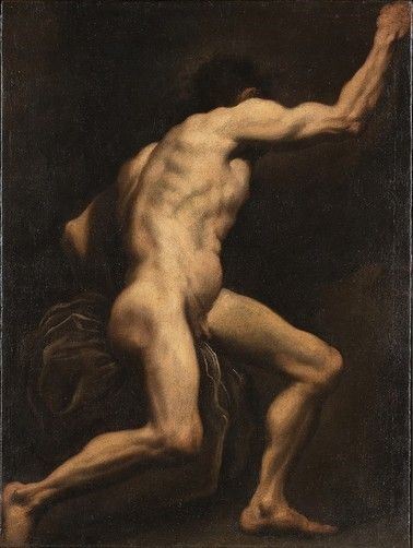 PIETRO DELLA VECCHIA (Venezia, 1603 - Vicenza, 1678) - Studio di nudo virile...