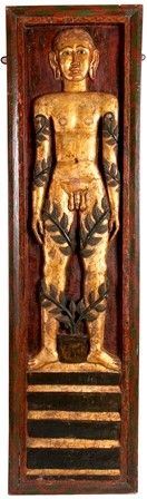 PANNELLO IN LEGNO PARZIALMENTE DORATO CON JAIN SIDDHA BAHUBALI
India, XIX secol...  - Auction Dai bronzi arcaici cinesi alla pittura indonesiana e vietnamita del novecento - Bertolami Fine Art - Casa d'Aste